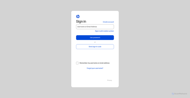 Security scan screenshot of https://csdp2.hp.com