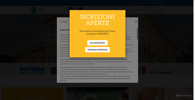 Security scan screenshot of https://www.spes.pd.it/