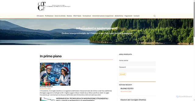 Security scan screenshot of https://www.chimicifisiciinterprover.it/