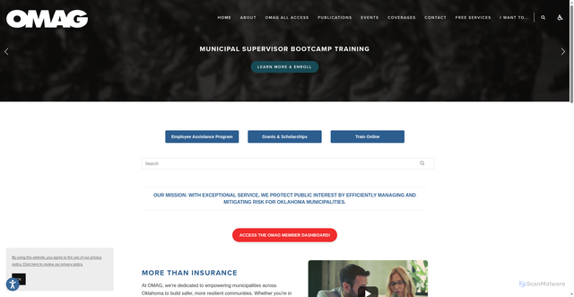 Security scan screenshot of https://www.omag.org/