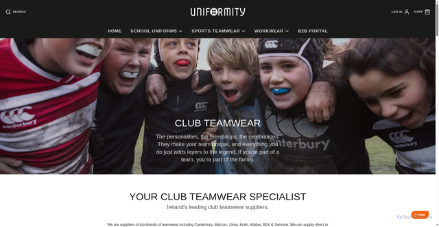 Security scan screenshot of https://uniformity.ie/pages/sports-teamwear