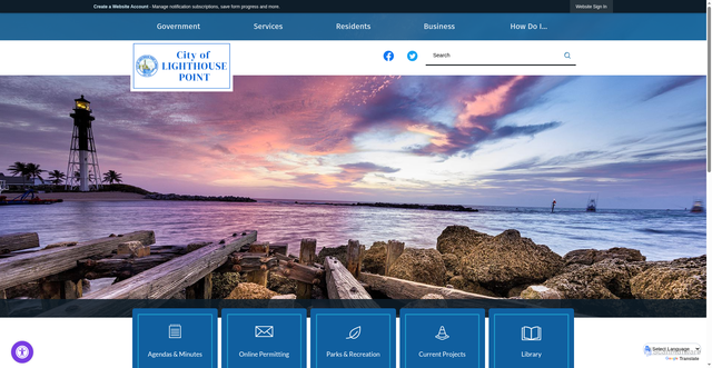 Security scan screenshot of https://lighthousepointfl.gov/
