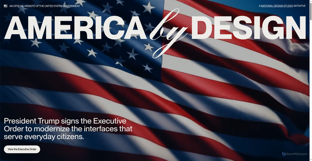 Security scan screenshot of https://americabydesign.gov/
