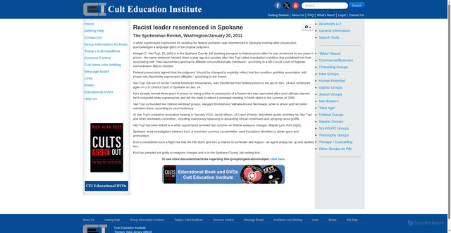 Security scan screenshot of https://staging.culteducation.com/group/1154-skinheads/19308-racist-leader-resentenced-in-spokane.html