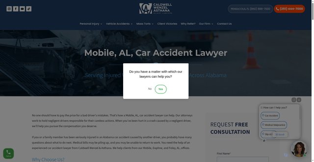 Security scan screenshot of https://cwalawfirm.com/motor-vehicle-accidents/car-accidents/