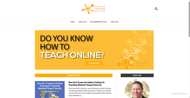 Security scan screenshot of http://masterteachingonline.com/