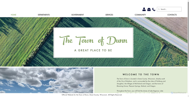 Security scan screenshot of https://www.townofdunnwi.gov/