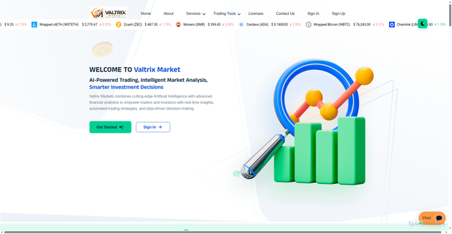 Security scan screenshot of https://valtrixmarket.com/
