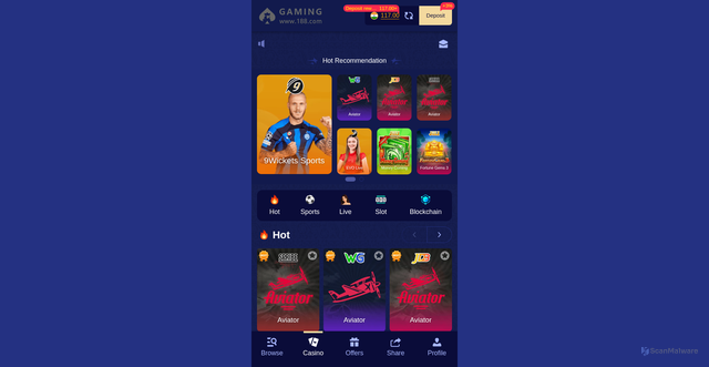 Security scan screenshot of https://t4play.app/