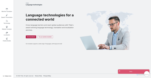 Security scan screenshot of https://services.tilde.com