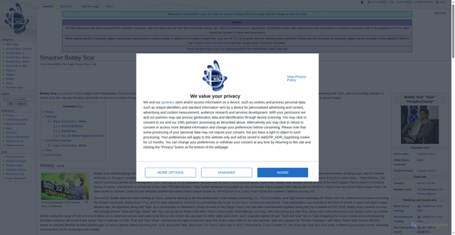 Security scan screenshot of https://www.ssbwiki.com/Smasher:Bobby_Scar