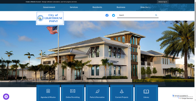 Security scan screenshot of https://lighthousepointfl.gov/