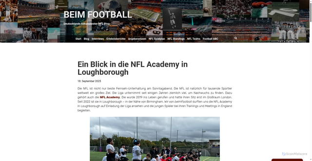 Security scan screenshot of https://beimfootball.de/ein-blick-in-die-nfl-academy-in-loughborough/