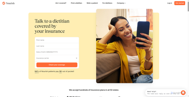 Security scan screenshot of https://usenourish.com