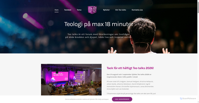 Security scan screenshot of https://teotalks.se