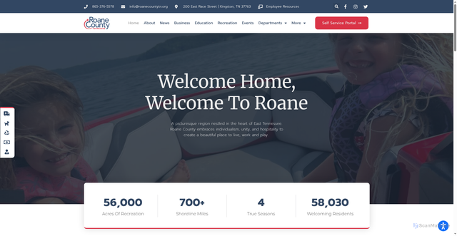 Security scan screenshot of https://roanecountytn.gov/