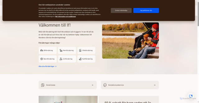 Security scan screenshot of https://if.se