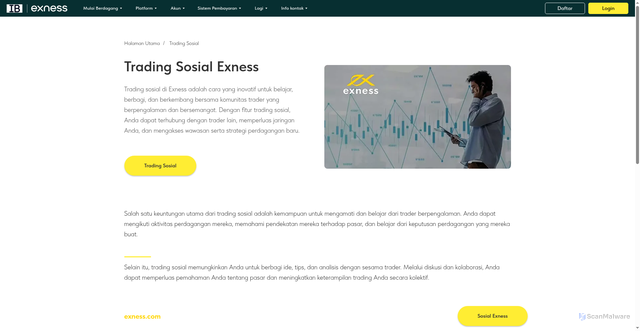 Security scan screenshot of https://trading-platform.my.id/trading-sosial-exness