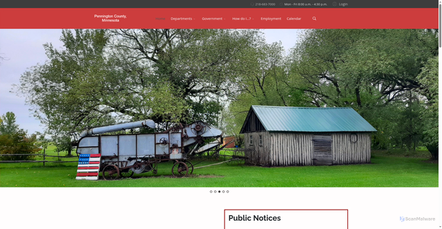 Security scan screenshot of https://www.penningtonmn.gov/