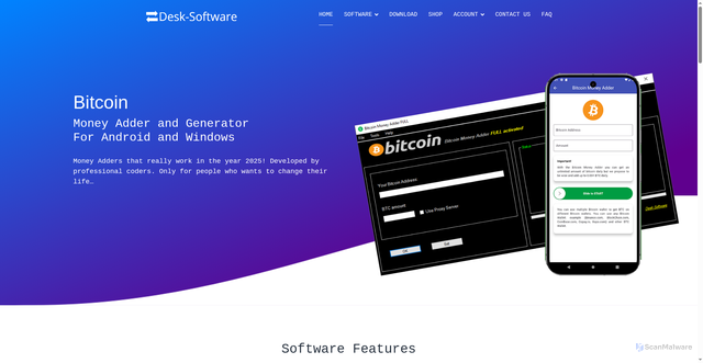 Security scan screenshot of https://desk-software.com/