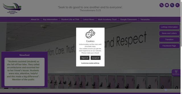 Security scan screenshot of https://www.theherefordacademy.org.uk/