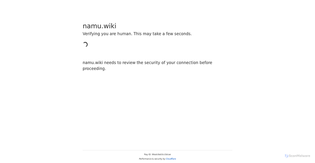 Security scan screenshot of https://namu.wiki/w/EJAE