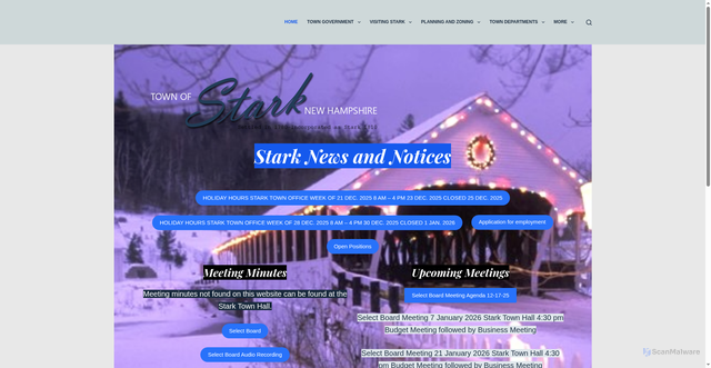 Security scan screenshot of https://starknh.gov/