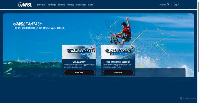 Security scan screenshot of https://fantasy.worldsurfleague.com/