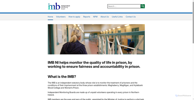 Security scan screenshot of https://imb-ni.org/