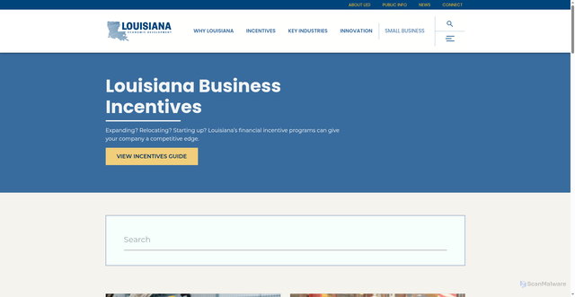 Security scan screenshot of https://www.louisianaentertainment.gov/