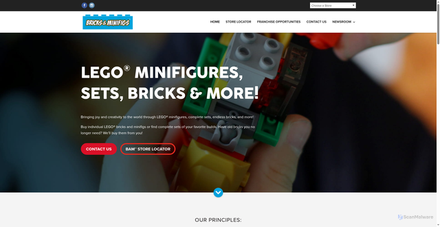 Security scan screenshot of https://bricksandminifigs.com