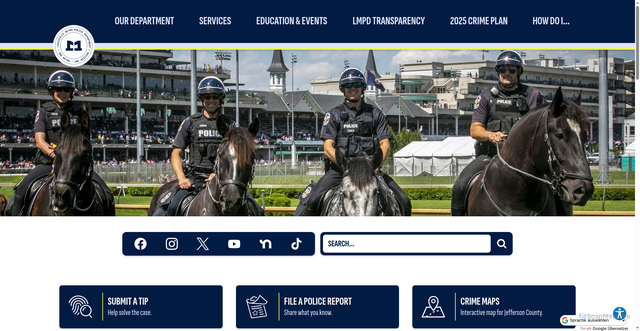 Security scan screenshot of https://lmpd.gov/