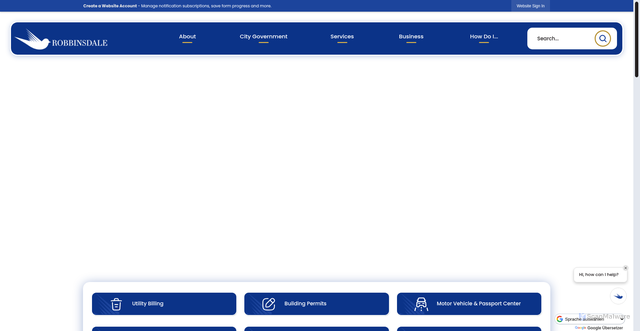 Security scan screenshot of https://www.robbinsdalemn.gov/