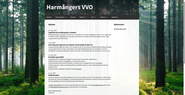 Security scan screenshot of https://harmangersvvo.se