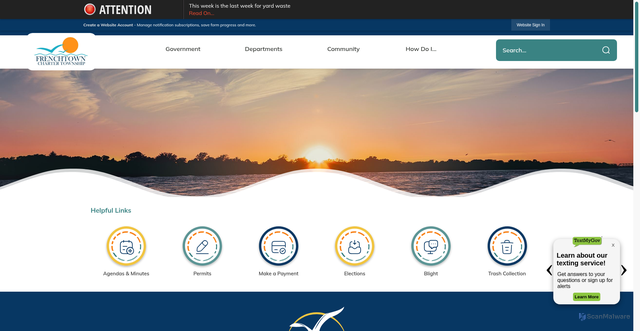 Security scan screenshot of https://frenchtownmi.gov/