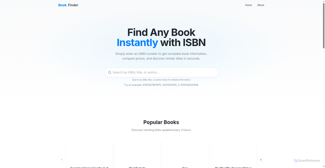 Security scan screenshot of https://isbnlookup.net/