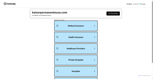 Security scan screenshot of https://kaiserpermanenteusa.com/