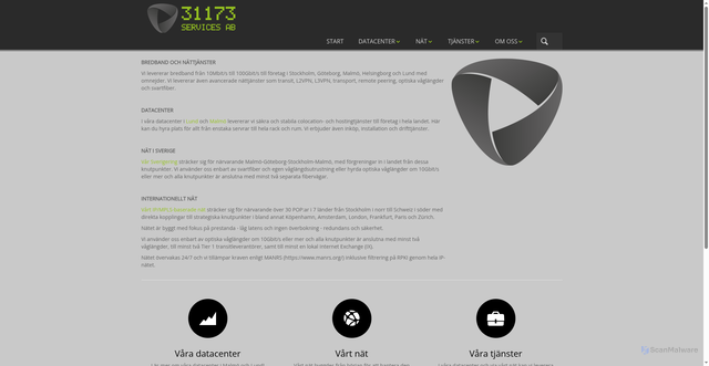 Security scan screenshot of https://31173.se