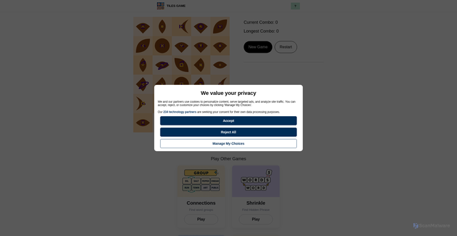 Security scan screenshot of https://www.tilesgame.org/