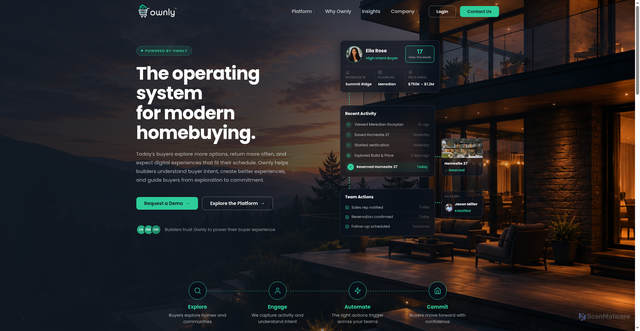 Security scan screenshot of https://theownly.io