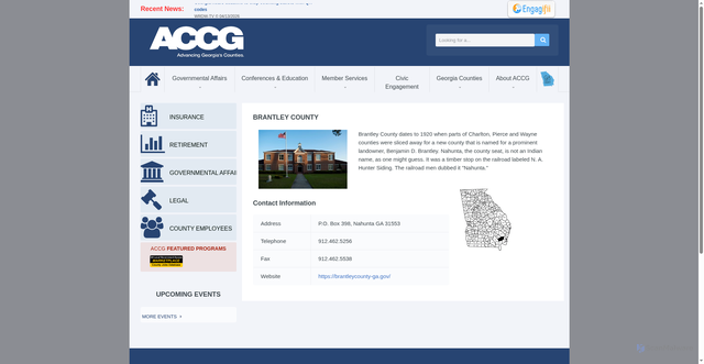 Security scan screenshot of https://www.accg.org/county.php?county=brantley