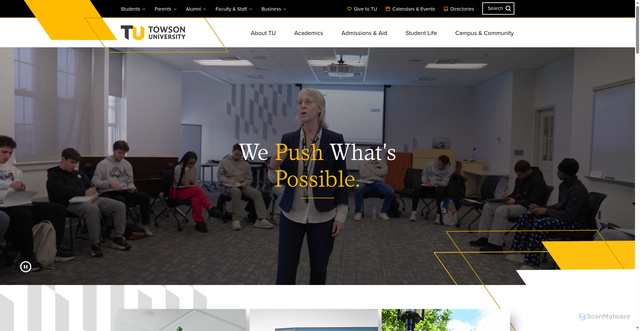 Security scan screenshot of https://webapps.towson.edu