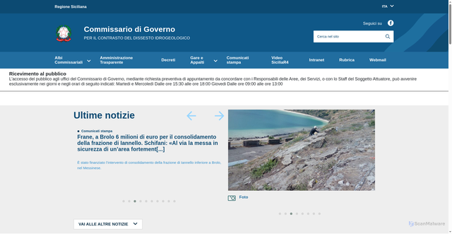 Security scan screenshot of https://www.ucomidrogeosicilia.it/