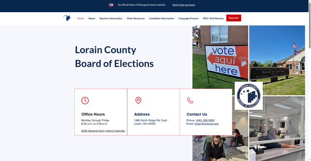 Security scan screenshot of https://www.voteloraincountyohio.gov/