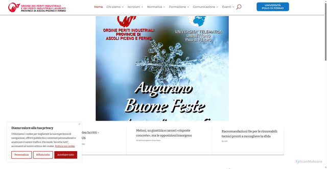 Security scan screenshot of https://www.perind.ap.it/