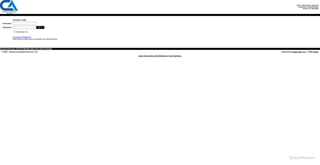 Security scan screenshot of https://rwportal.ca-svs.com
