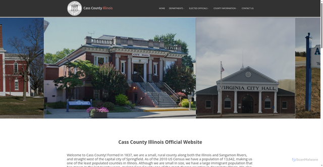 Security scan screenshot of https://casscountyil.gov/