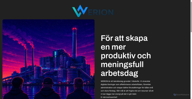 Security scan screenshot of https://werion.se