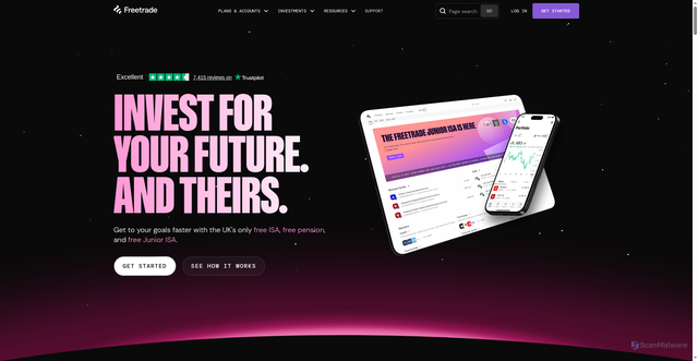 Security scan screenshot of https://freetrade.io