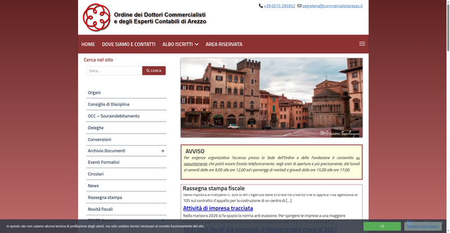 Security scan screenshot of https://www.commercialistiarezzo.it/